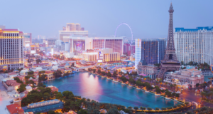 SEP 18 – 21 | Vision Expo West 2024 View of the Las Vegas strip from above.