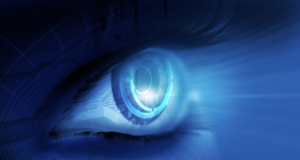 AOA’s “The Eye” Campaign Ushers in a New Era of Eye Health. Here’s Where You Fit In. Rendering of a human eye with digital elements intermixed.