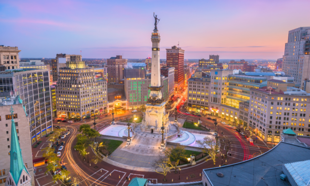 View of Indianapolis, IN from above.