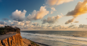 DEC 6 – 8 | West Coast Optometric Glaucoma Symposium & Retina Update 2024 A beautiful sunset over the ocean with clouds in the sky in Carlsbad, CA.