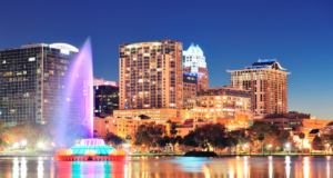 FEB 19 – 22 | Vision Expo East Orlando, FL skyline at night