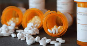 MAR 4 | Virtual CE: The Most Commonly Prescribed Classes of Medications and Their Ocular Side Effects: Beyond Steroids, Topiramate and Hydroxychloroquine prescription pill bottles spilling out pills