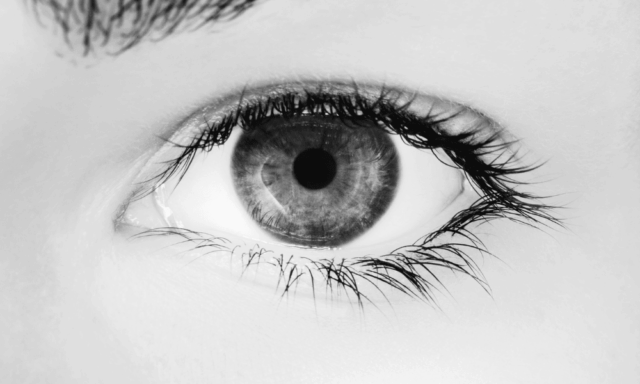 close-up of a woman's eye